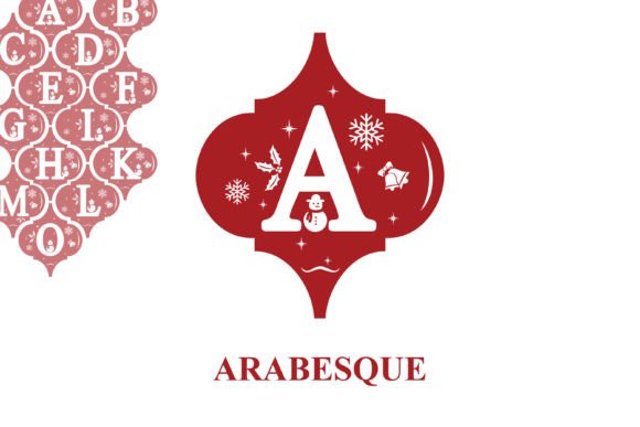 Arabesque Christmas Fonts for Decorative Craft Projects