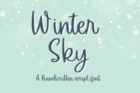 Winter Sky Fonts for Script Amp Projects